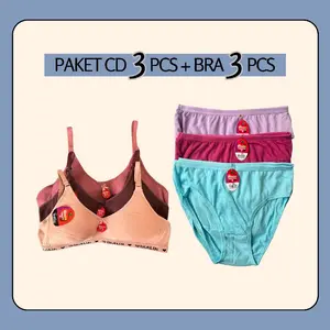 Winalin Paket Hemat 3pcs CD & 3pcs Bra Celana Dalam Wanita Sport Bra Katun Lembut Nyaman BH Busa Size M L XL XXL XXXL 36 38 40 42 Winalin Paket Hemat 3pcs CD & 3pcs Bra Celana Dalam Wanita Sport Bra Katun Lembut Nyaman BH Busa Size M L XL XXL XXXL 36 38 40 42