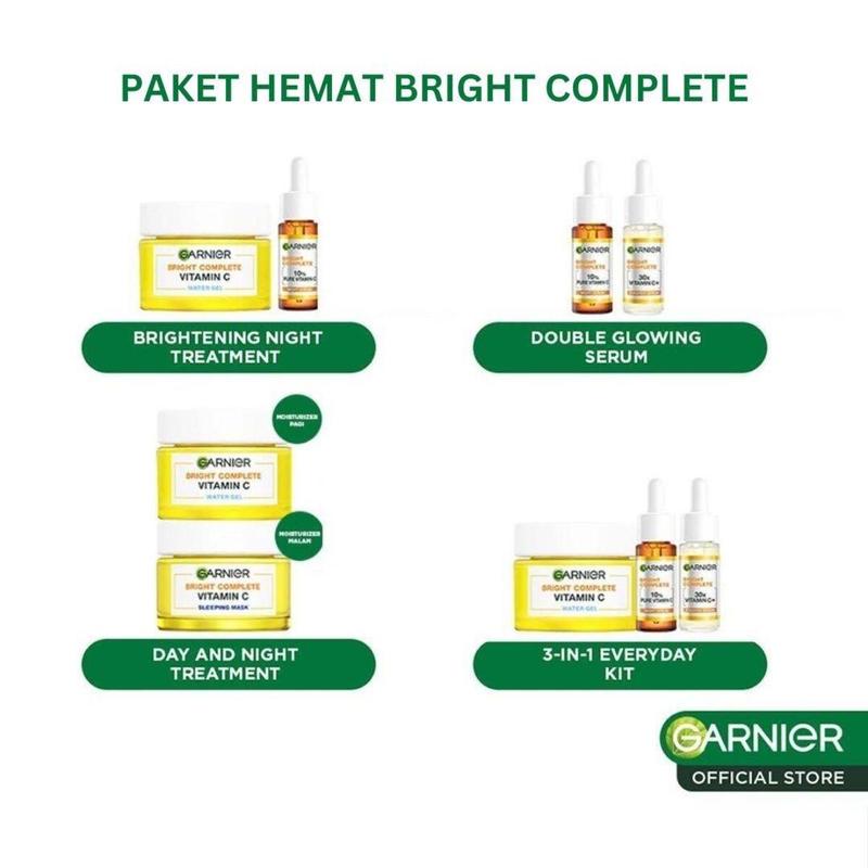 [FREE 3X Skincare] Paket Hemat Brightening - Glowing ISI 2 ISI 3 - Brightening - Krim Pagi Malam – Bundle – Serum Vitamin C - Moisturizer 2