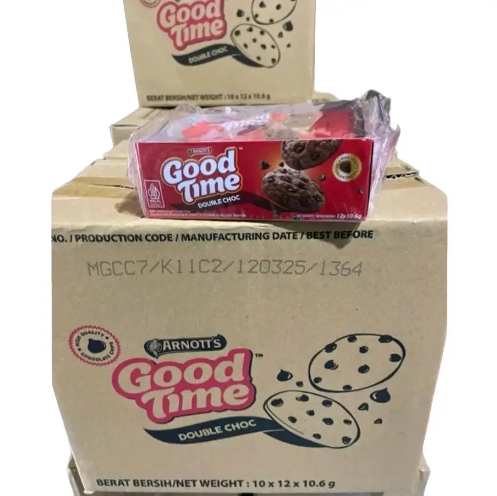Goodtime coklat 1000 1 karton isi 10boxx 12pcs Biskuit Camilan Cookies Snacks Food