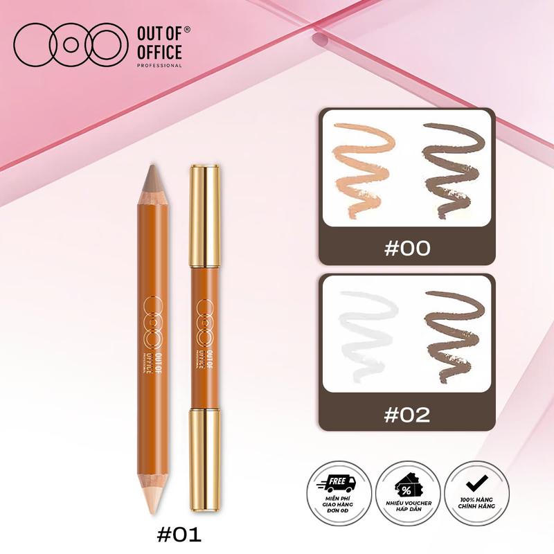 Bút Tạo Khối & Highlight 5g OutOfOffice 2 Đầu Tiện Lợi , Thiết Kế Đầu Bút Nhỏ Giúp Dễ Dàng Tạo Khối Cho Gương Mặt Giúp Da Lấy Lại Độ Căng Bóng , Phù Hợp Da Khô Và Da Hỗn Hợp Thiên Khô