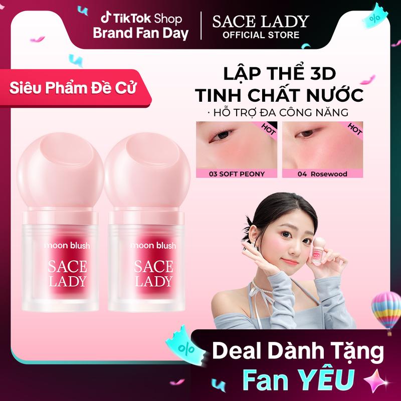 [Mua 1 Tặng 1]Phấn má hồng dạng lỏng SACE LADY dưỡng ẩm, mỹ phẩm dưỡng ẩm mịn màng 3.8g