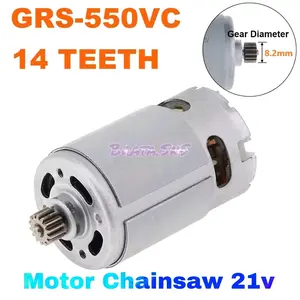 Dinamo DC RS 550 21v Gear Teeth Gigi 9, 12 dan 14 Chainsaw Bor Cordless Logam