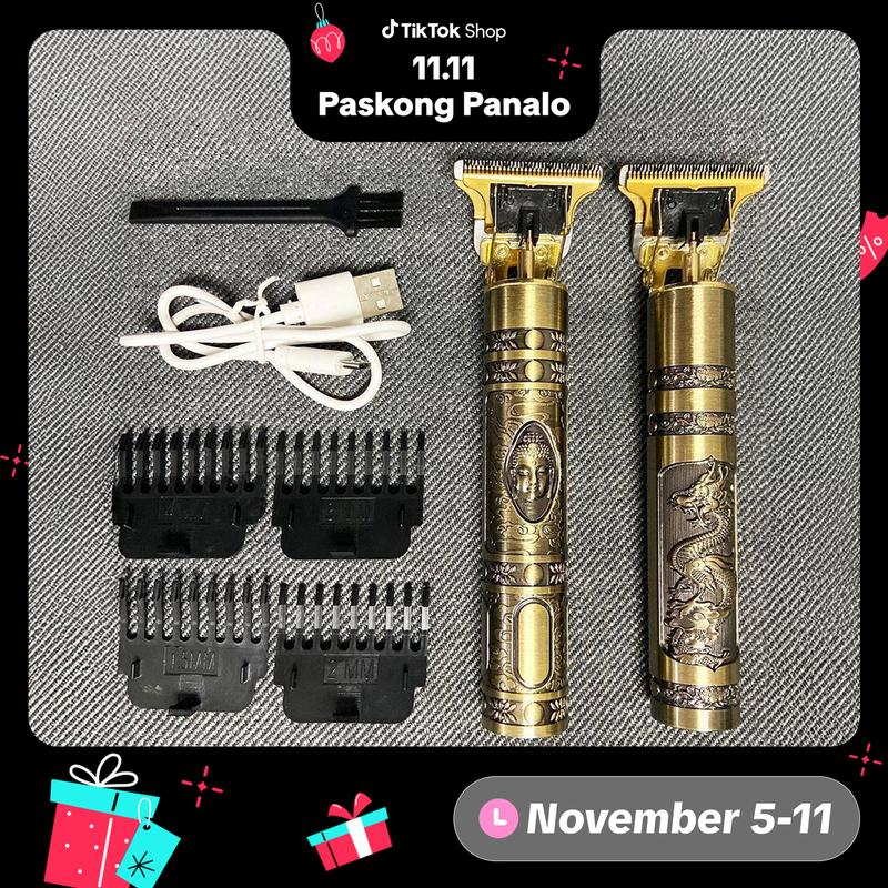 T9 USB Cutter Professional Hair Trimmer Shaver Clipper Plastic - TikTok ...