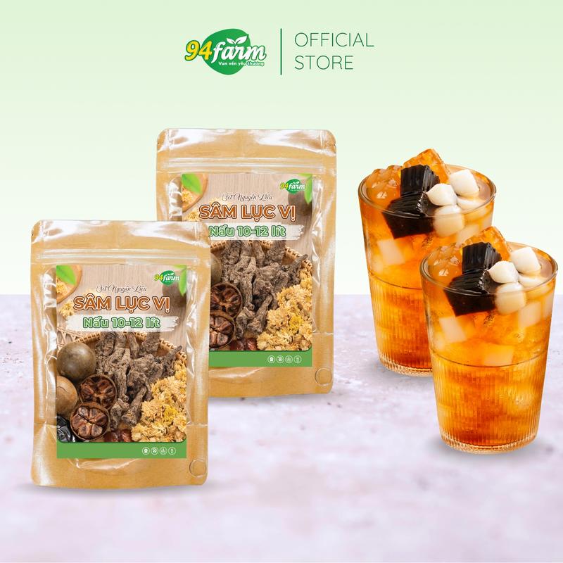 [Combo 2 set] Sâm lục vị nấu 10-12 lít sâm (20-24 chai) 94farm Nước Trà  Chè Tea Trà