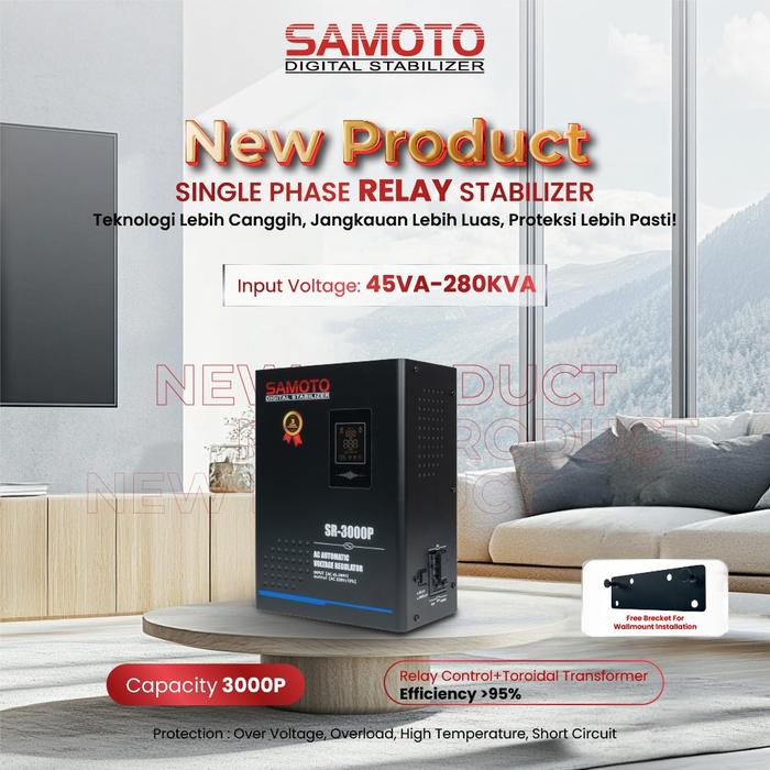 Gambar SR-3000P / 3000VA 1Phase RELAY STABILIZER SAMOTO dari NUSA RACKINDO Kota Administrasi Jakarta Pusat Tokopedia