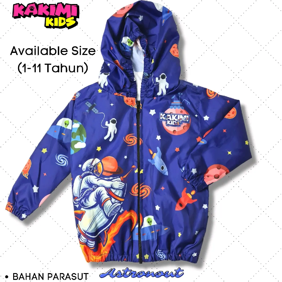JAKET PARASUT ANAK "ASTRONOUT" FULL PRINTING Santai
