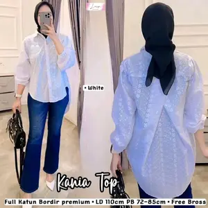 kania blouse katbor putih free bross