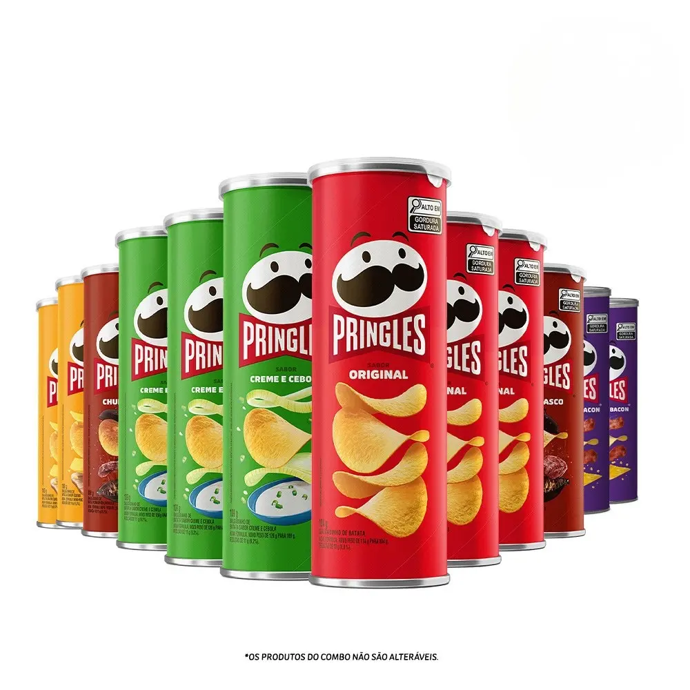Combo Batata Frita Pringles® Sabores Sortido 12 Unidades