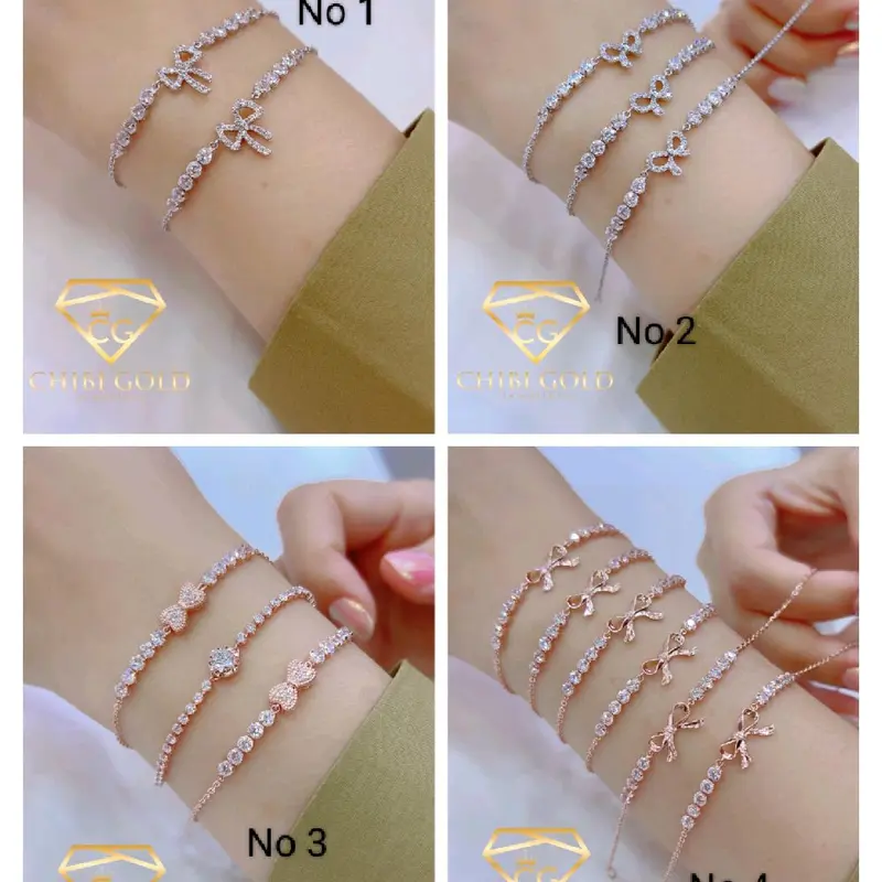 CHIBI GOLD - Gelang perpita²an rantai emas 750% 17k 0