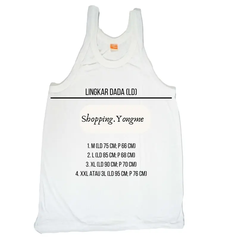 Singlet Pria Vegasa Kaos Motif Katun - 1 Pcs, Stretch, Size M-XXL - Oblong 2