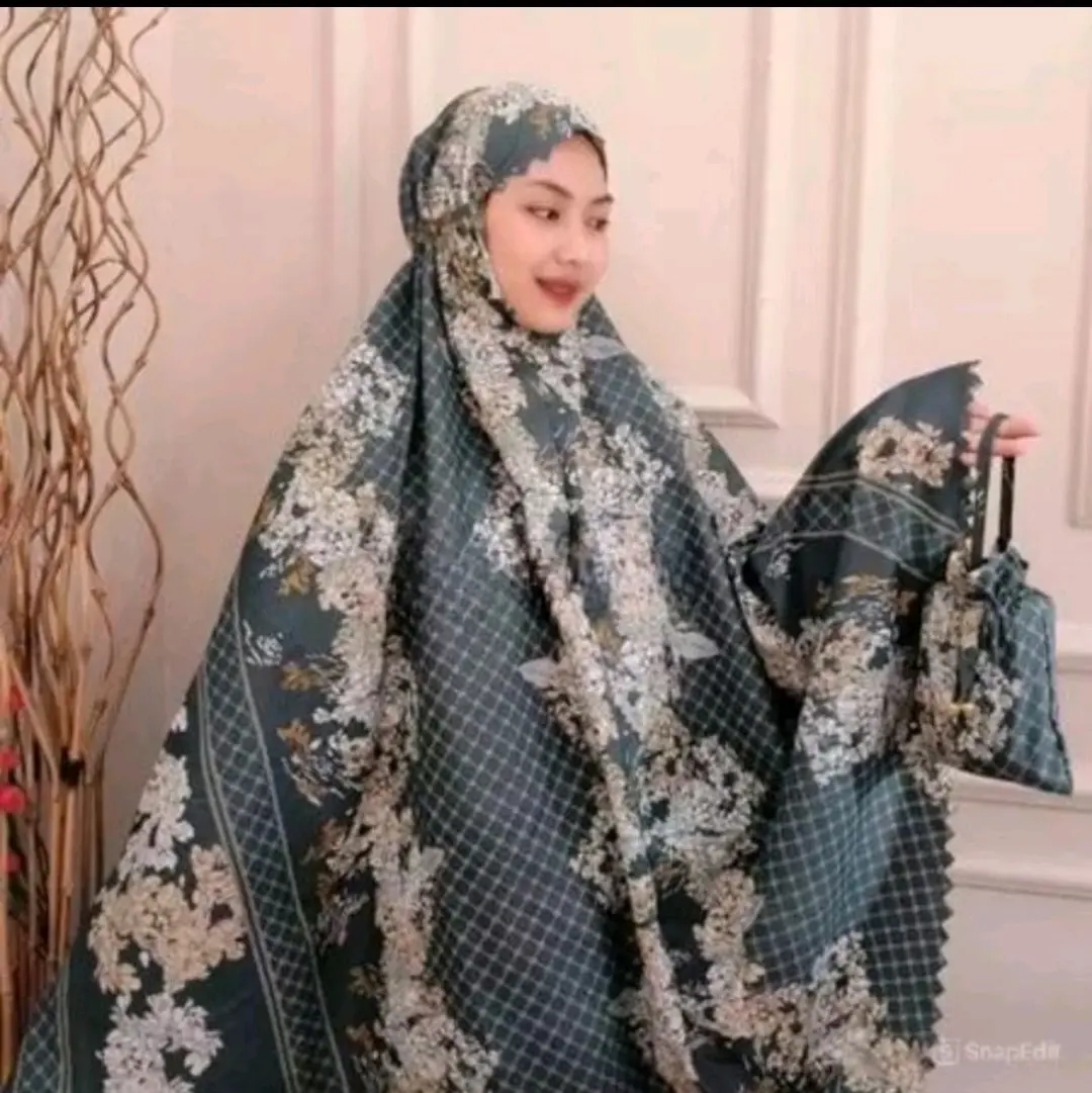 Mukena Laser traveling 2in1 katun mini pouch premium muat sampe Bb90 bahan lembut adem mukena lebaran Mewah Bahan lembut