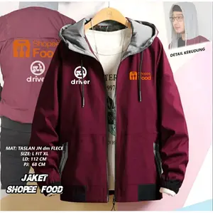BOMBER SHOPEEFOOD / BOMBER HODDIE SHOPEEFOOD / JAKET BOMBER / JAKET HANGAT / JAKET SABLON TERBARU READY SIZE M L XL XXL XXXL Pria Wanita Parasut Distro Sweater Casual Unisex Keren Fleece Tebal Parka Maroon Waterproof Cowok Zipper Semi Panjang
