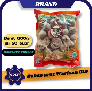 Bakso Warisan Super Isi 50pcs - Daging sapi berkualitas tinggi Makanan Food Instan Frozen bakso alam super isi 50 pentol frozen food