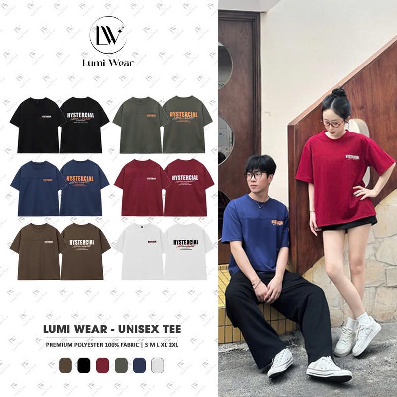 [ DEAL KÈM QUÀ ] Lumi Wear Áo Thun Form Boxy Nam Nữ Unisex In 2 Mặt Chất Polyester Cổ Tròn B01 Basic Thoải Mái Cho Nam Và Nữ