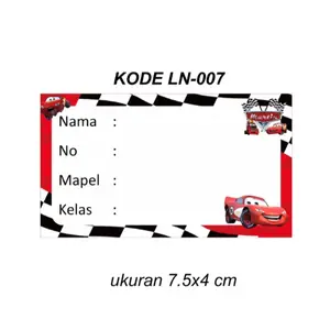 STIKER LABEL NAMA BUKU PELAJARAN