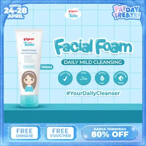 PIGEON TEENS FACIAL FOAM DAILY MILD CLEANSING 100ML| Kulit Kering | Sabun Cuci Muka Remaja | Pembersih Muka Remaja