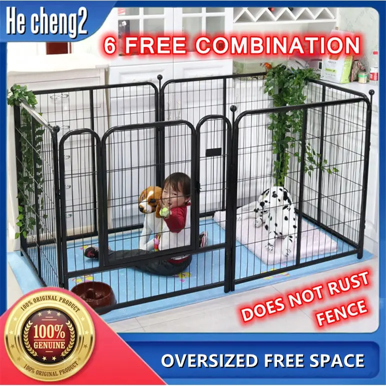 Large Dog Cage Enclosure - DIY Playpen for Small Animals - 60x60cm, 6 Pieces