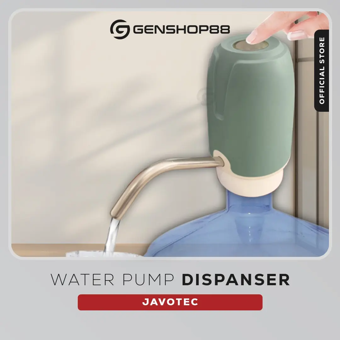 Pompa Galon Elektrik otomatis JAVOTEC Automatic Water Dispenser  Air Stenless, charger ( Kabel Usb-TypeC (Listrik)) Mesin Stainless