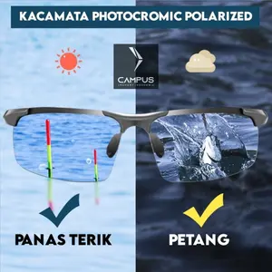 Kacamata Sporty Photochromic Polarized / Kacamata Mancing Tembus Air
