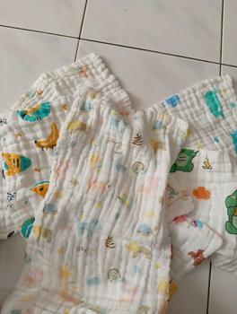 Product Review of [M'sia Stock] Baby Handkerchief 6 layer Baby Cotton Soft Six Layers Gauze Newborn Baby Towel Wash Cloth Sapu Tangan Minion saputangan  bayi tumbuhan singa telinga panjang oren tuala & sarung kepala pancuran from 🎀**🎀 0