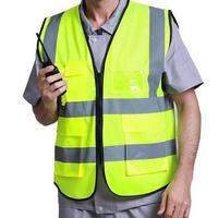 Gambar Rompi Safety Proyek Dengan ID Holder / Multi Pocket Safety Vest / Rompi Proyek Reflektif / Rompi Parkir - Green dari Alfamidi LINK Kota Cirebon 5 Tokopedia