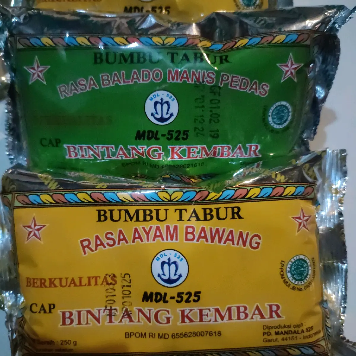 Bumbu Atom Bintang 250gr Rasa Ayam Bawang & Balado