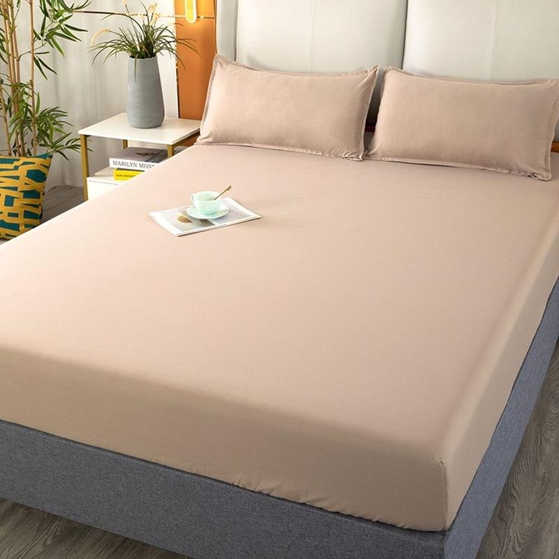 Ga trải giường đơn chiếc, đệm mỏng, viền chun co giãn toàn bộ, dùng lót dưới chăn, ga bọc giường 360 độ, màu trơn. thấm chống bogagoi