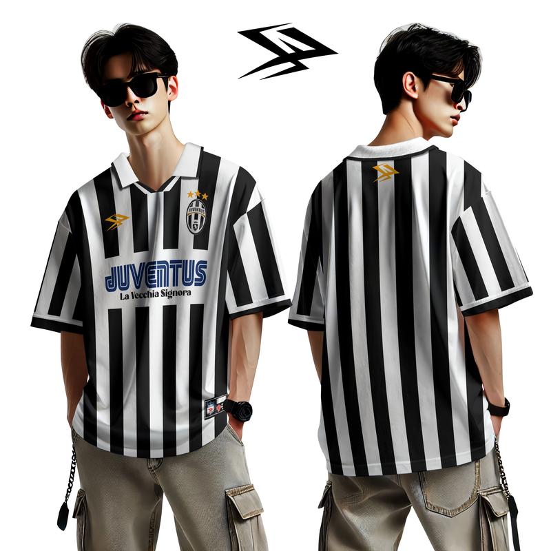 Product Introduction of Jersey Oversize Casual Juventus Black White Fullprint 4