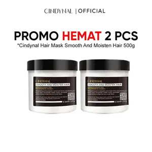 [2PCS] Cindynal Hair Mask Smooth And Moisten Hair Smooting Masker Rambut Tanpa Catok/ Masker Perawatan Rambut 500gr