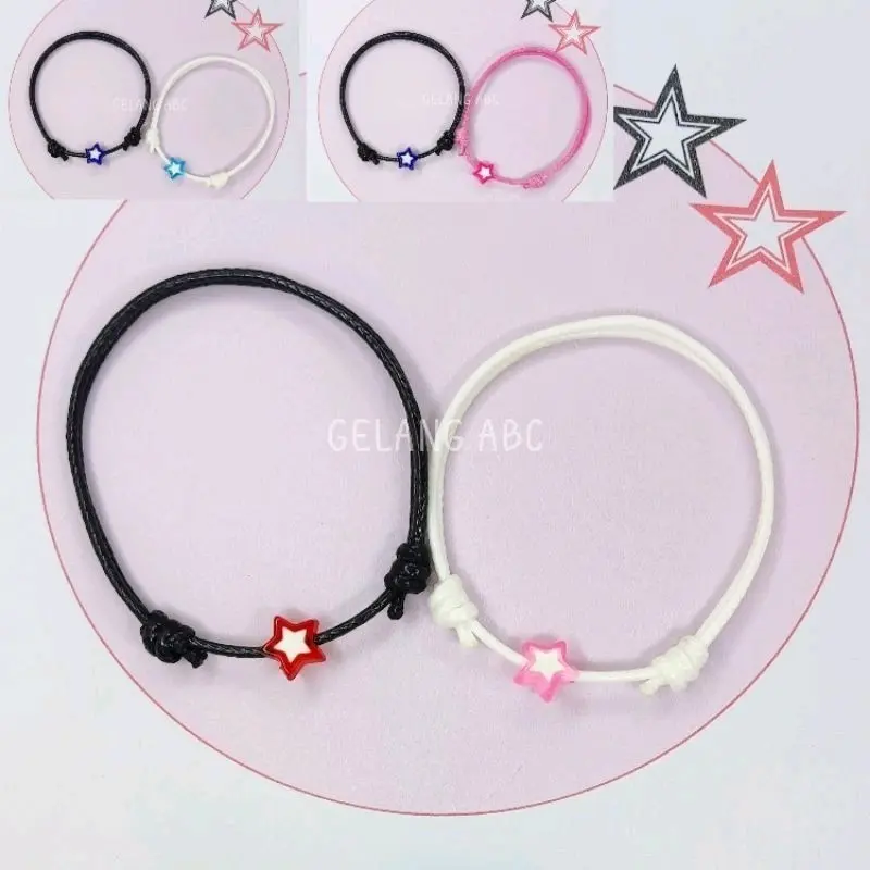 Gelang Couple Cube Starboy Warna Estetik Model Korea Simple Dan elegan Bracelets 1