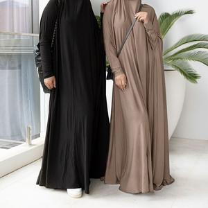Abaya Muslim, Gaun Kelawar Bersaiz Besar, Gaun Bergaya, Gaya Moden, 2024 LR628 Wanita Dusty Pink