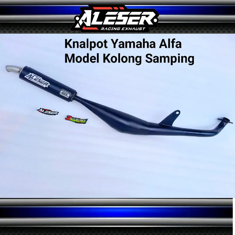 Knalpot Racing  Yamaha Alfa Model Kolong Samping Original ALESER  Powder Coating 0