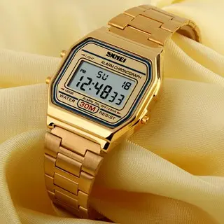 Jam Tangan Wanita Digital SKMEI 1123 Stainless Steel Anti Air 30 Meter Original 4