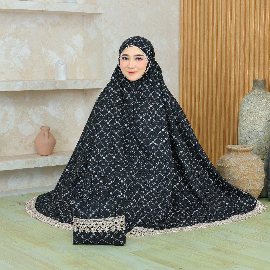 Mukena Wanita 2 in 1 Katun Premium Motif Mewah Renda Cantik dengan Desain Elegan dan Nyaman untuk Penggunaan Sehari-hari Mukenah Jumbo Dewasa Travel