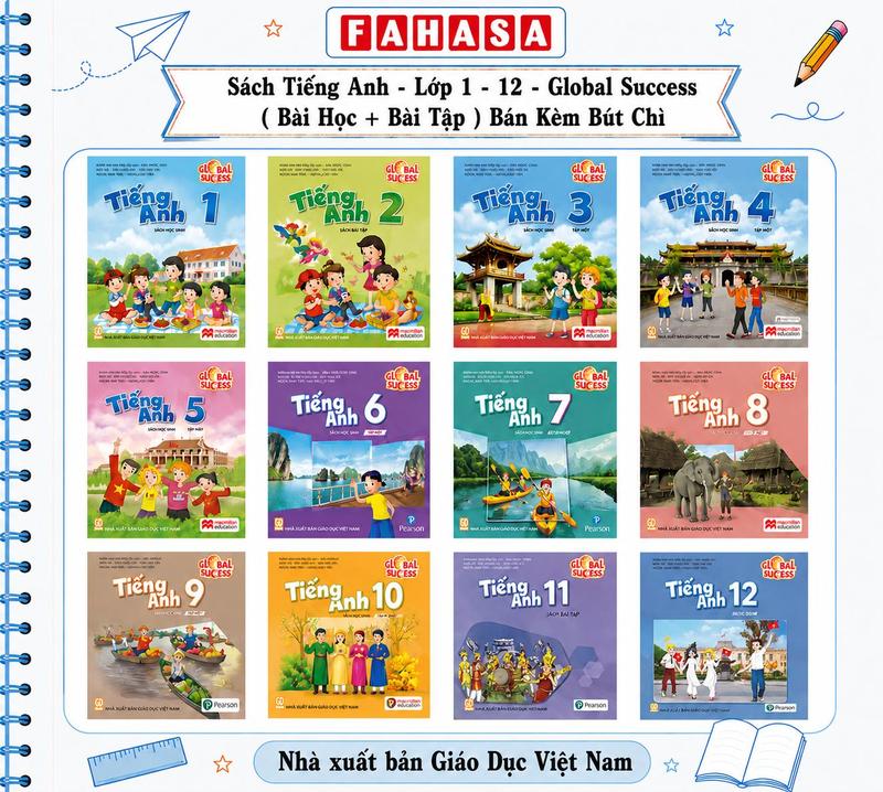 Sách Giáo Khoa Tiếng Anh Bán Kèm Bút Chì - Global Success Từ Lớp 1 - 12