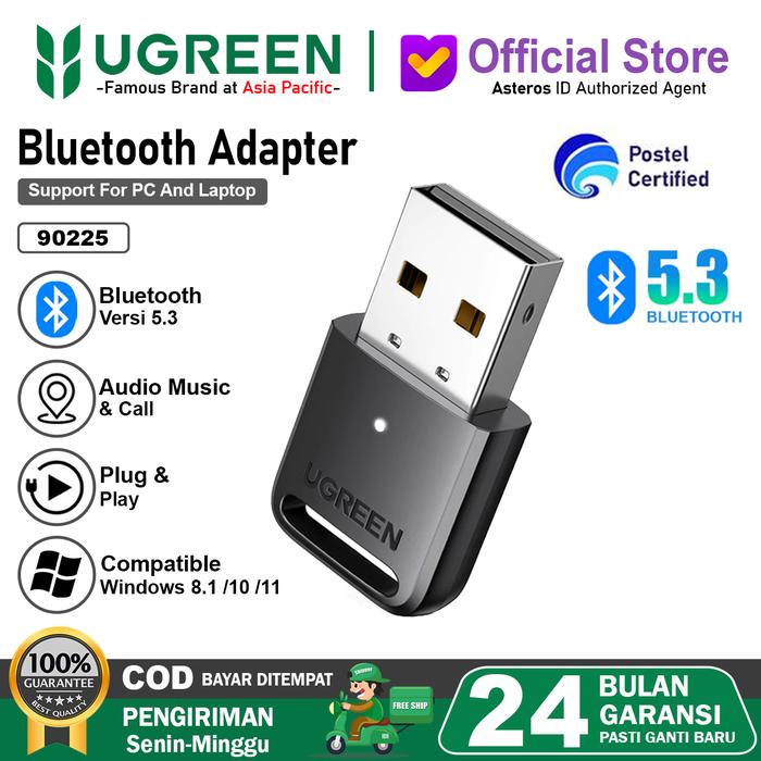 Gambar UGREEN USB Bluetooth 5.3 Adapter Transmitter Receiver Dongle Pc dari UGREEN Official Store Kota Administrasi Jakarta Pusat Tokopedia