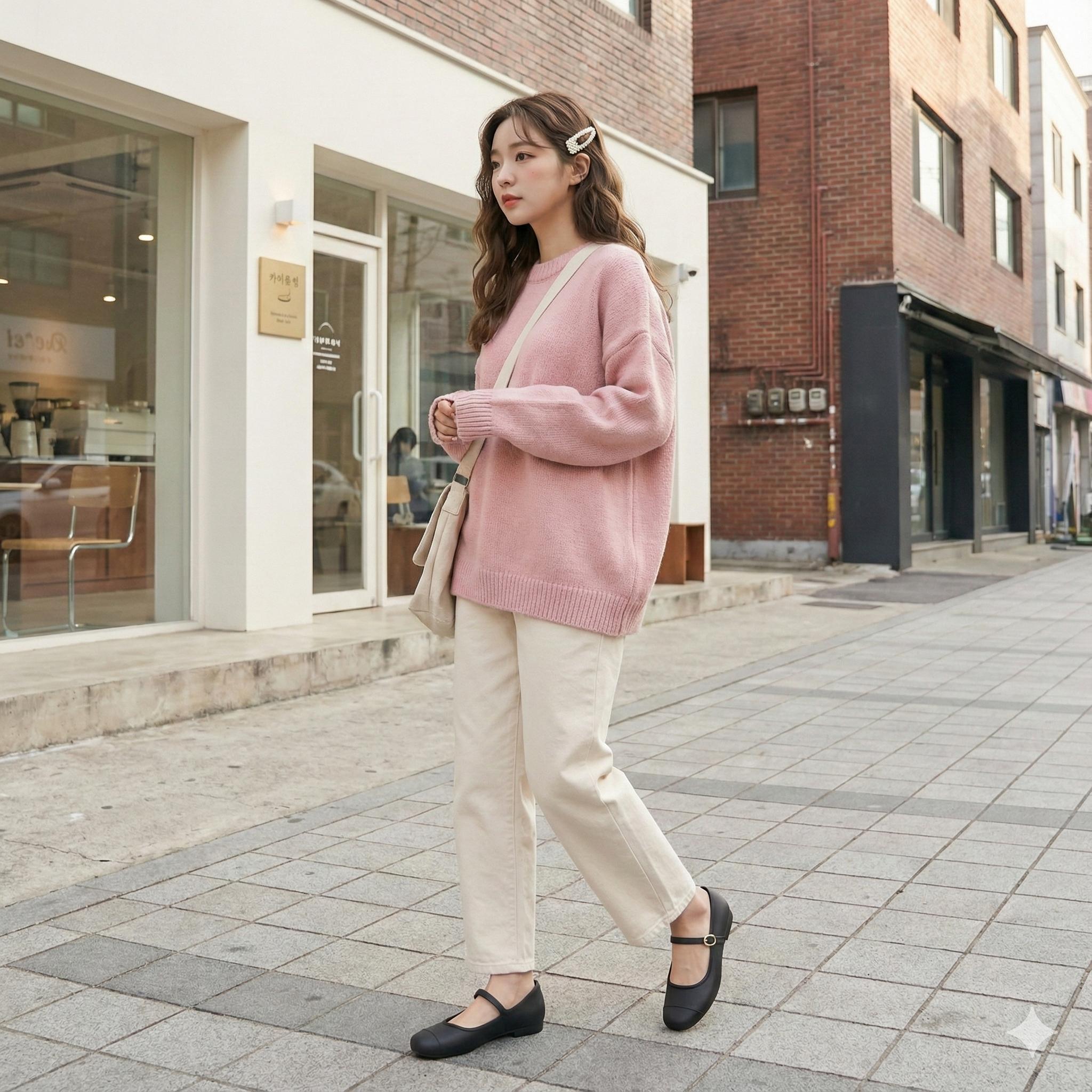 PORTO - Emily Flatshoes Tali Wanita Balet Casual | Sepatu Kerja | Sepatu Sekolah Black | Beige | Dark Coffe
