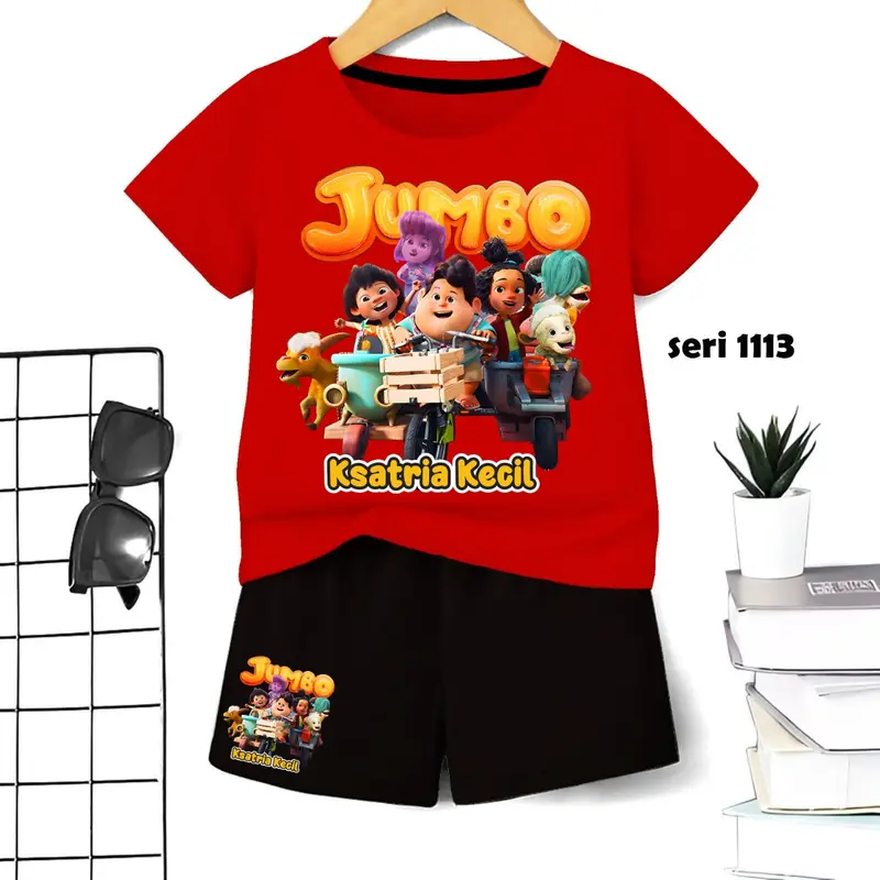 COD Setelan pendek Anak  laki dan perempuan Anime  Umur 1 Tahun Sampai 10 Tahun.Baju Kaos Lengan Pendek Anak Parsel 0