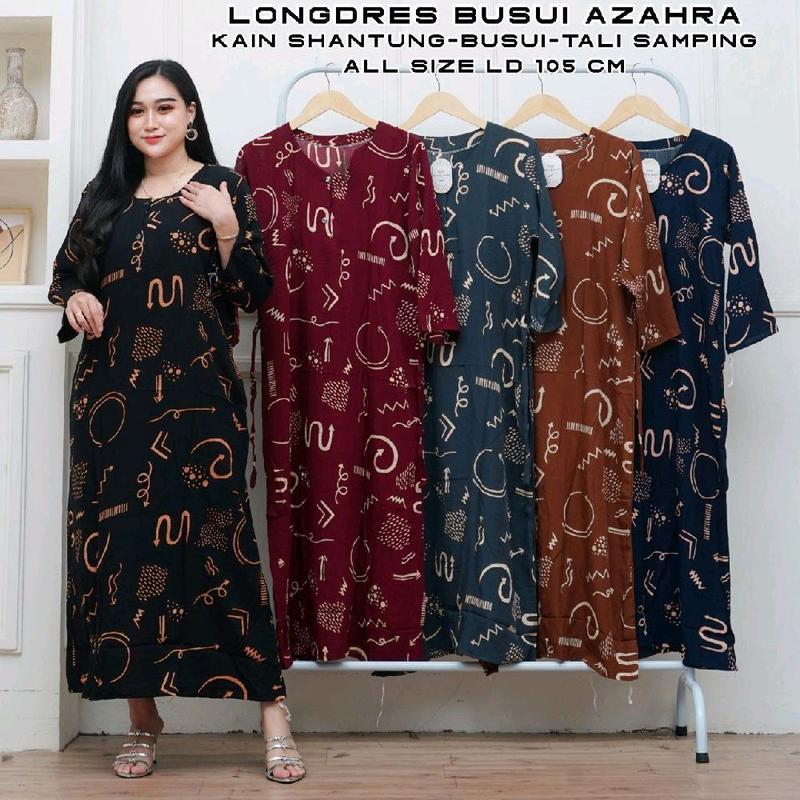 [TERMURAH]100rb dapat 3pcs LONGDRESS BUSUI JUMBO /Daster Lengan Panjang Rayon Wanita Pendek Kancing 8