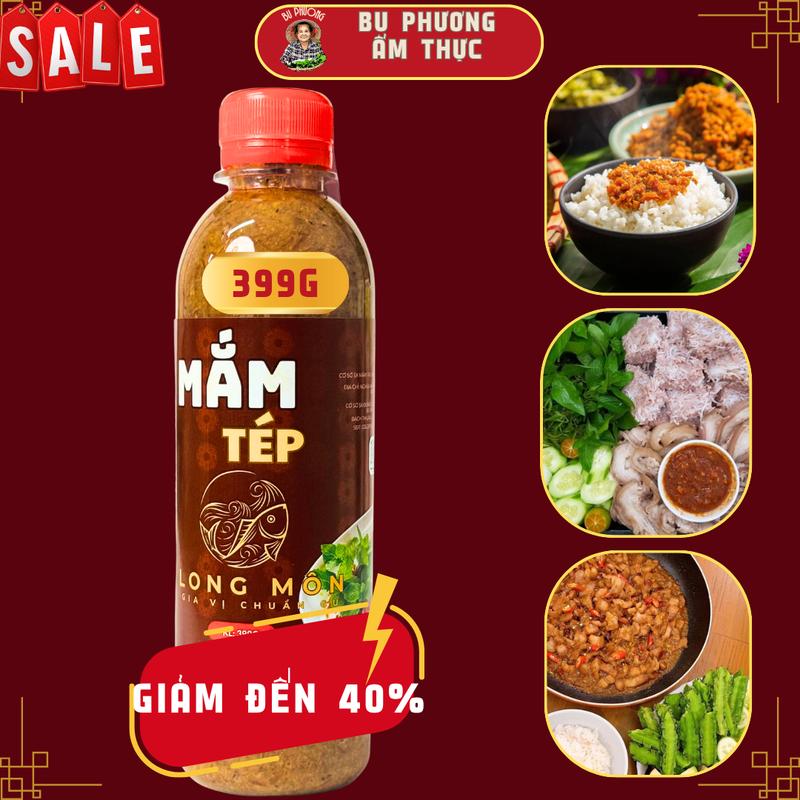Mắm Tép Long Môn 399G truyền thống thương hiệu Bu Phương dùng trong món mắm tép chưng thịt chấm rau của quả luộc thịt luộc lẩu mắm bún mắm nước mắm Nước Sốt Gia Vị nước chấm mắm mắm thính mắm nhà mắm tép mắm tép nuoc mam mắm tép Chua