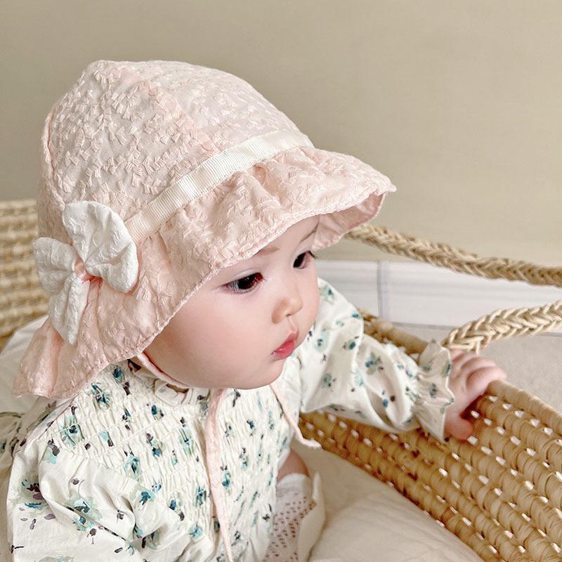 Mũ Xô Có Nơ Dễ Thương Cho Bé, Mũ Ngư Dân Cotton Mềm Cho Trẻ Sơ Sinh Và Bé Gái, Màu Trơn, Thoáng Khí, Cho Trẻ Sơ Sinh Và Trẻ Mới Biết Đi, Mũ Che Nắng, Mũ Lưỡi Trai
