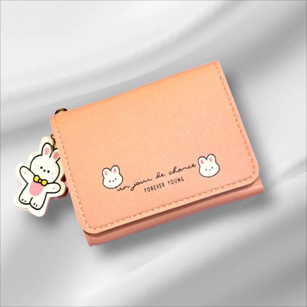 Dompet Lipat 3 Cute Wanita Bunny with bunny accessories Korean Style