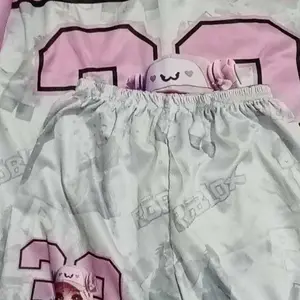 Setelan Anak Jersey Premium Anak Perempuan Motif Karakter Lucu Baju dan Celana Pendek Warna Pink Trendy