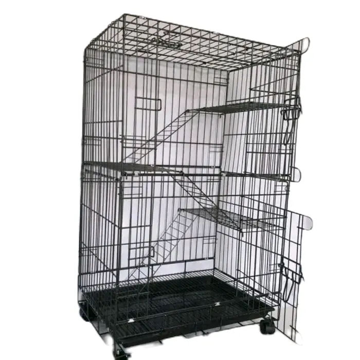 Kandang Kucing/Anjing Susun2 Tingkat 3 Uk 62x45x97 Cm + Tatakan Loyang Gratis
