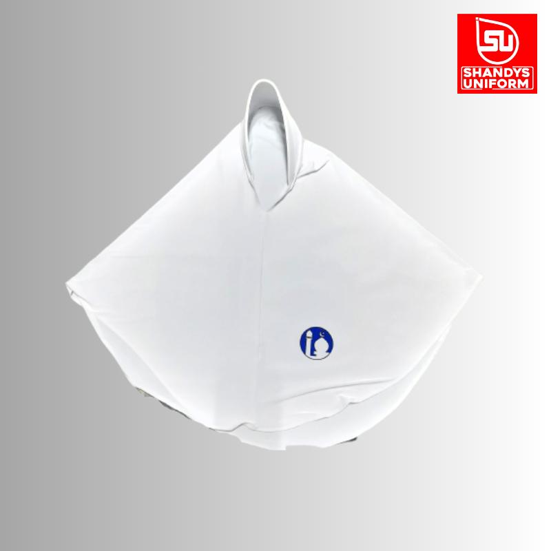 Shandys Uniform I Kerudung bergo Sekolah bahan spandek model oval warna putih Jilbab Muslim Anak Instan Katun Instan Katun 9
