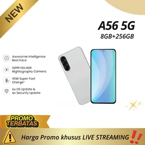 NEW A56 5G 8GB+256GB Harga Promo Terbatas dengan Kamera 50MP OIS HDR & Charge 45W Super Fast Charge Smartphone Canggih dan Fitur Lengkap