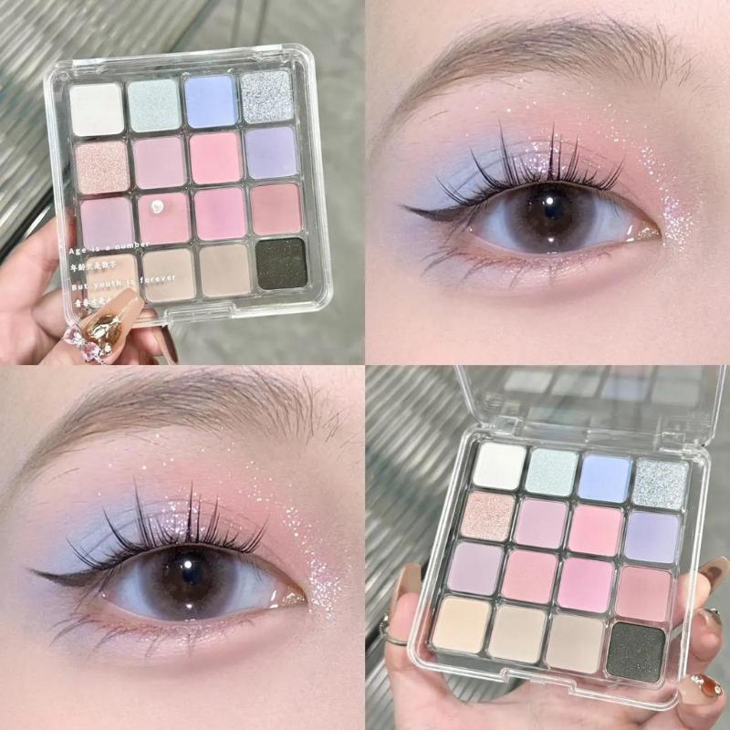 Phấn Mắt ErshiQi 16 Màu Lì Ánh Ngọc Trai Lấp Lánh Mịn Độ Bão Hòa Thấp Màu Đất Thích Hợp Để Trang Điểm Hàng Ngày Phấn Mắt