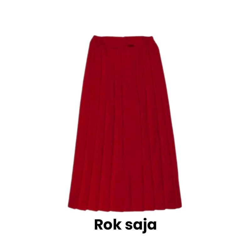 Seragam Sekolah SD Merah Putih Anak Perempuan Satu Set Lengkap Isi Topi Dasi Gesper Kaos Kaki Kerudung Kelas 1-6 Best Quality Bisa COD Setelan 5