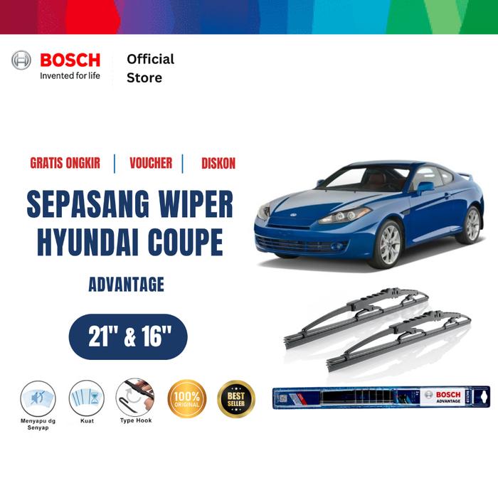 Gambar Bosch Sepasang Wiper Mobil Hyundai Coupe 2001-2009 Advantage 21 dan 16 Inci dari Bosch Automotive Kab. Bekasi Tokopedia