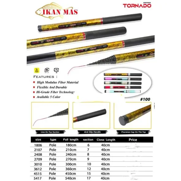 TEGEK TORNADO IKAN MAS POLE 3